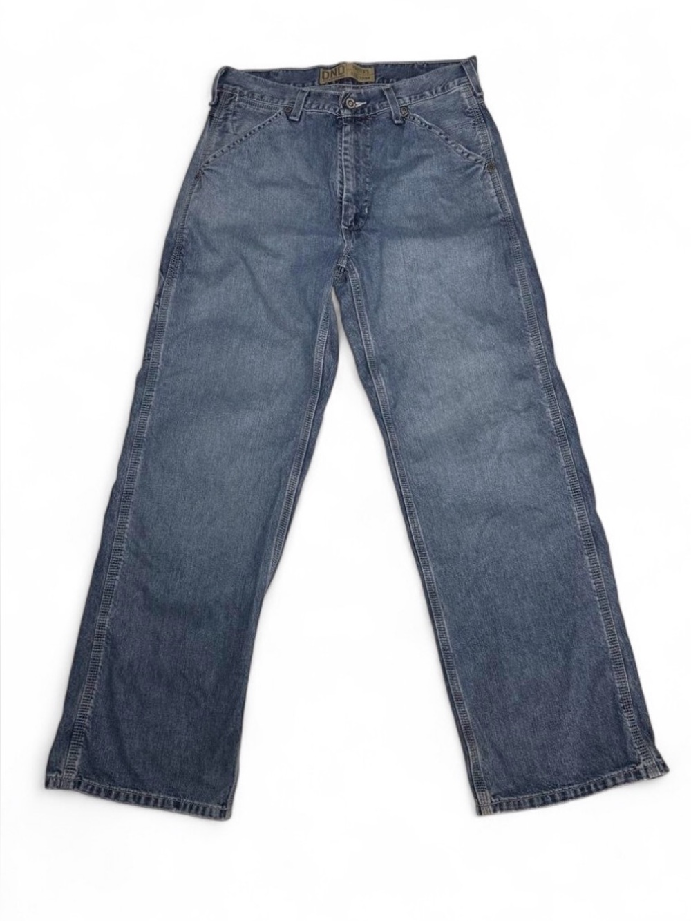 VTG Y2K Old Navy Painter Jean Blue Denim Carpenter Cargo Wide Leg Workwear 30x30